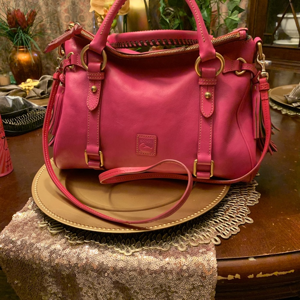 Dooney & Bourke Raleigh Fuchsia Small Satchel